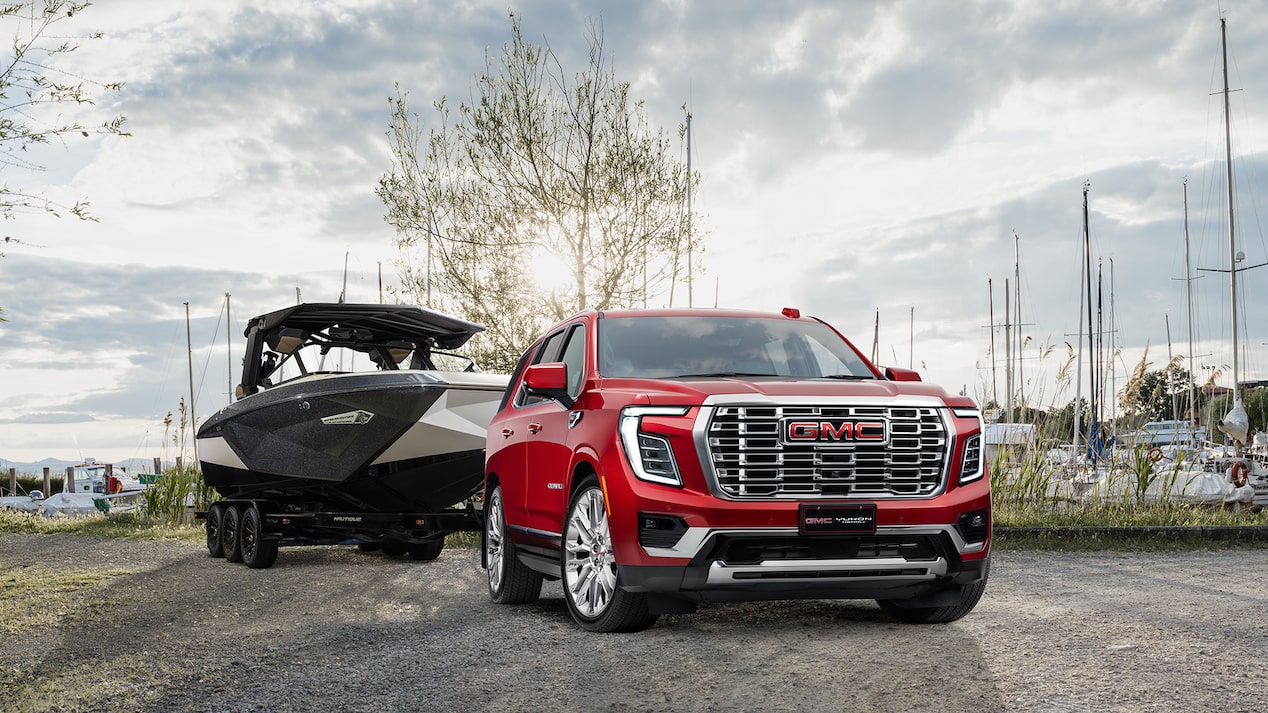 Yukon Denali towing boat