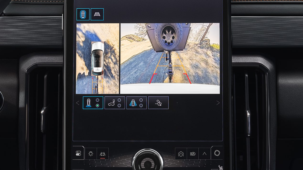 GMC Yukon Denali hitch guidance camera view on infotainment screen