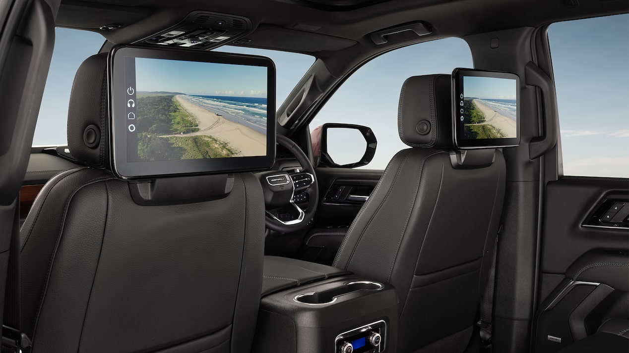 GMC Yukon Denali dual 12.6-inch rear-seat entertainment screens